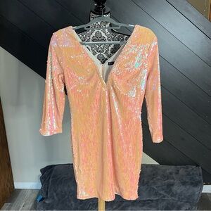 VENUS Peach‎ Sequin Dress